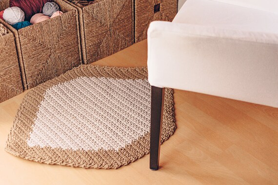 Crochet Rhombus Rug Pattern | Modern Geometric Rug Pattern | Decorative Handmade Rug Pattern