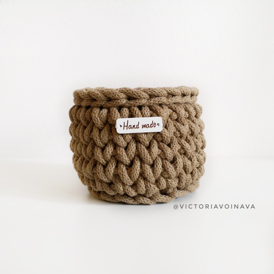 Crochet Round Basket Pattern Crochet Bathroom Storage Basket Etsy