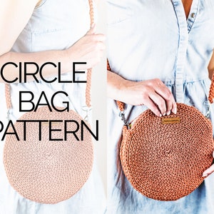 Crochet Circle Bag Pattern | Crochet Round Bag Pattern | Crochet Circle Purse | PDF | Tutorial Video