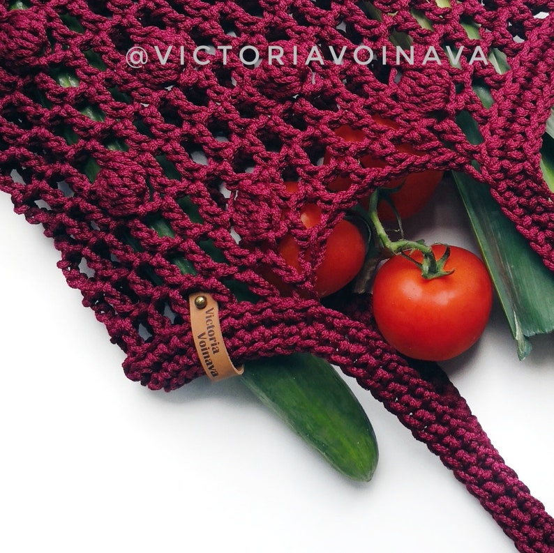 Crochet Market Bag Pattern Crochet Reusable Net Bag Pattern Etsy