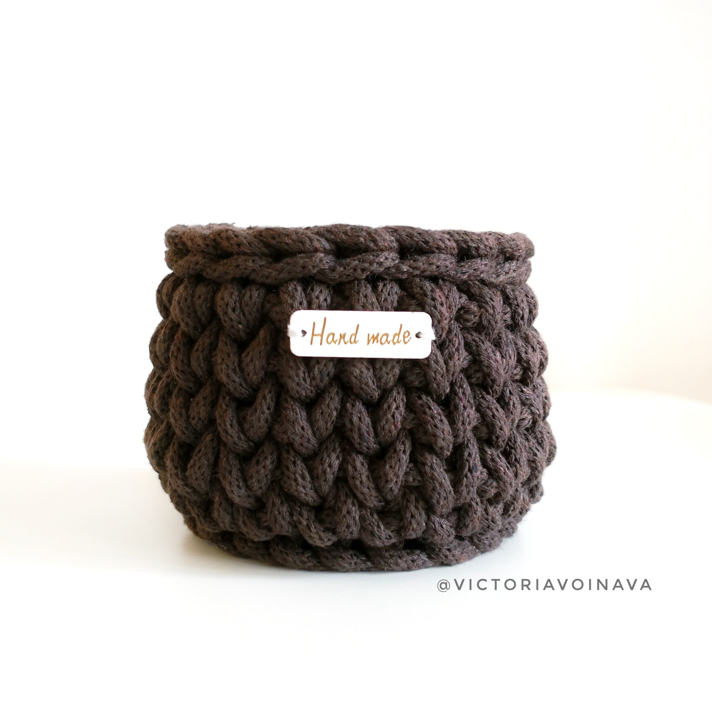 Crochet Round Basket Pattern Crochet Bathroom Storage Basket Etsy