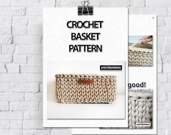 Crochet Basket Pattern | Crochet Storage Basket Pattern | Easy Crochet Pattern