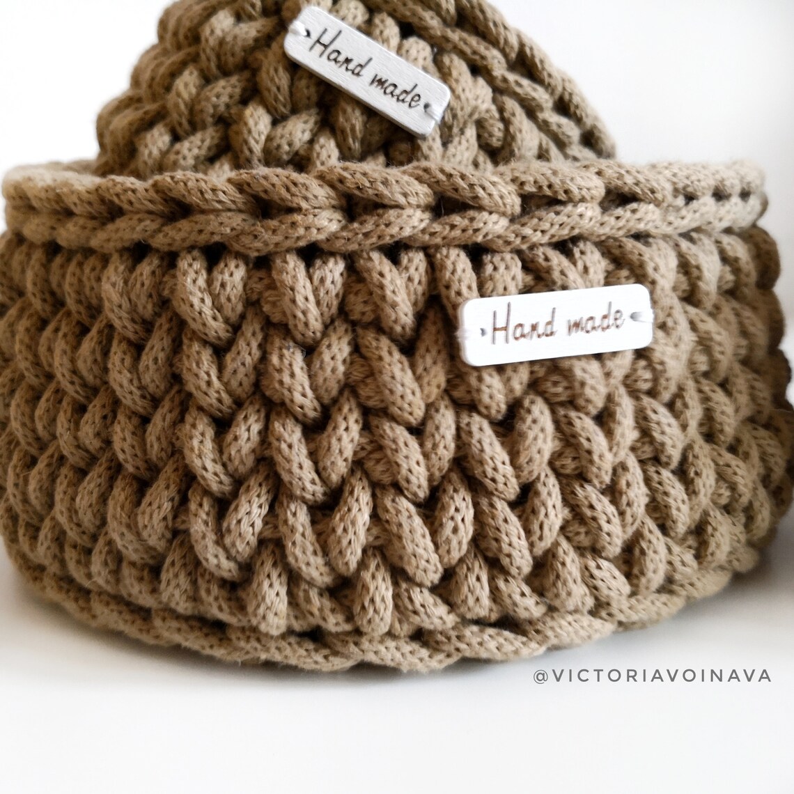 Crochet Round Basket Pattern Crochet Bathroom Storage Basket Etsy