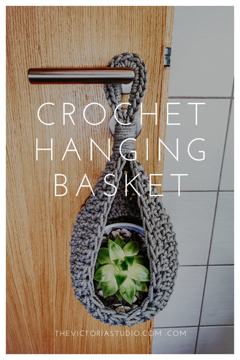 Crochet Hanging Basket Pattern Succulent Planter Pattern Cocoon Hanging Basket Air Plant Holder Pattern Crochet Pod image 1