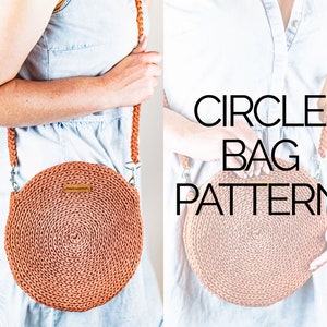 Crochet Circle Bag Pattern | Crochet Round Bag Pattern | Crochet Circle Purse | PDF | Tutorial Video