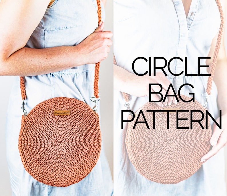 Crochet Circle Bag Pattern Crochet Round Bag Pattern Etsy
