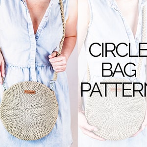Crochet Round Bag Pattern | Crochet Circle Bag Pattern | Crochet Circle Purse | PDF | Tutorial Video