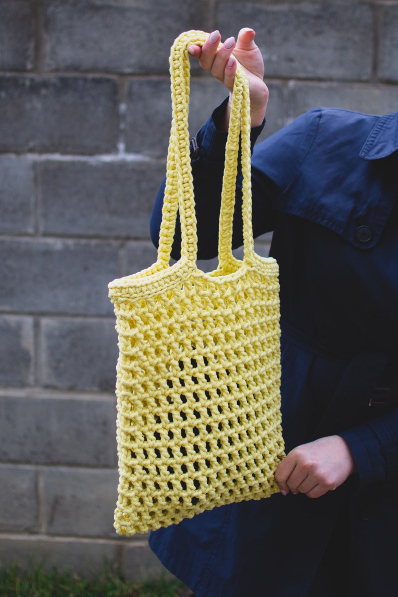 Crochet Market Bag Pattern Crochet Reusable Net Bag Pattern Crochet
