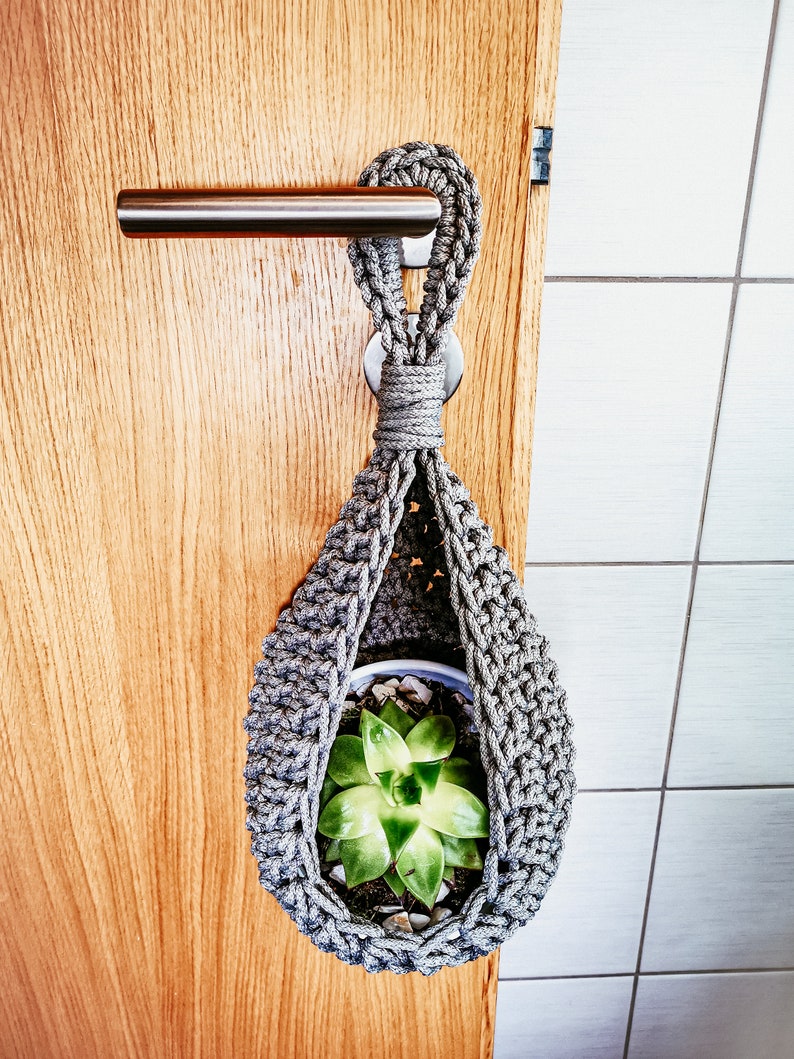 Crochet Hanging Basket Pattern Succulent Planter Pattern Cocoon Hanging Basket Air Plant Holder Pattern Crochet Pod image 6