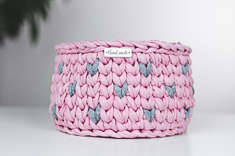 Crochet Basket Pattern Nursery Baskets Set of 3 Crocheted Etsy