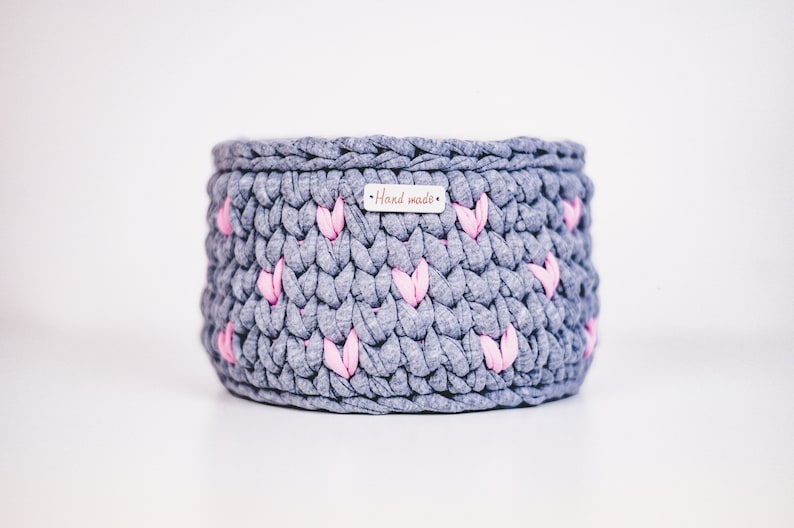 Crochet Nursery Basket Pattern Set of 3 Crocheted Baskets Etsy