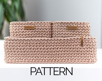 Crochet Basket Pattern | Decorative Crochet Storage Basket | Easy Crochet Pattern