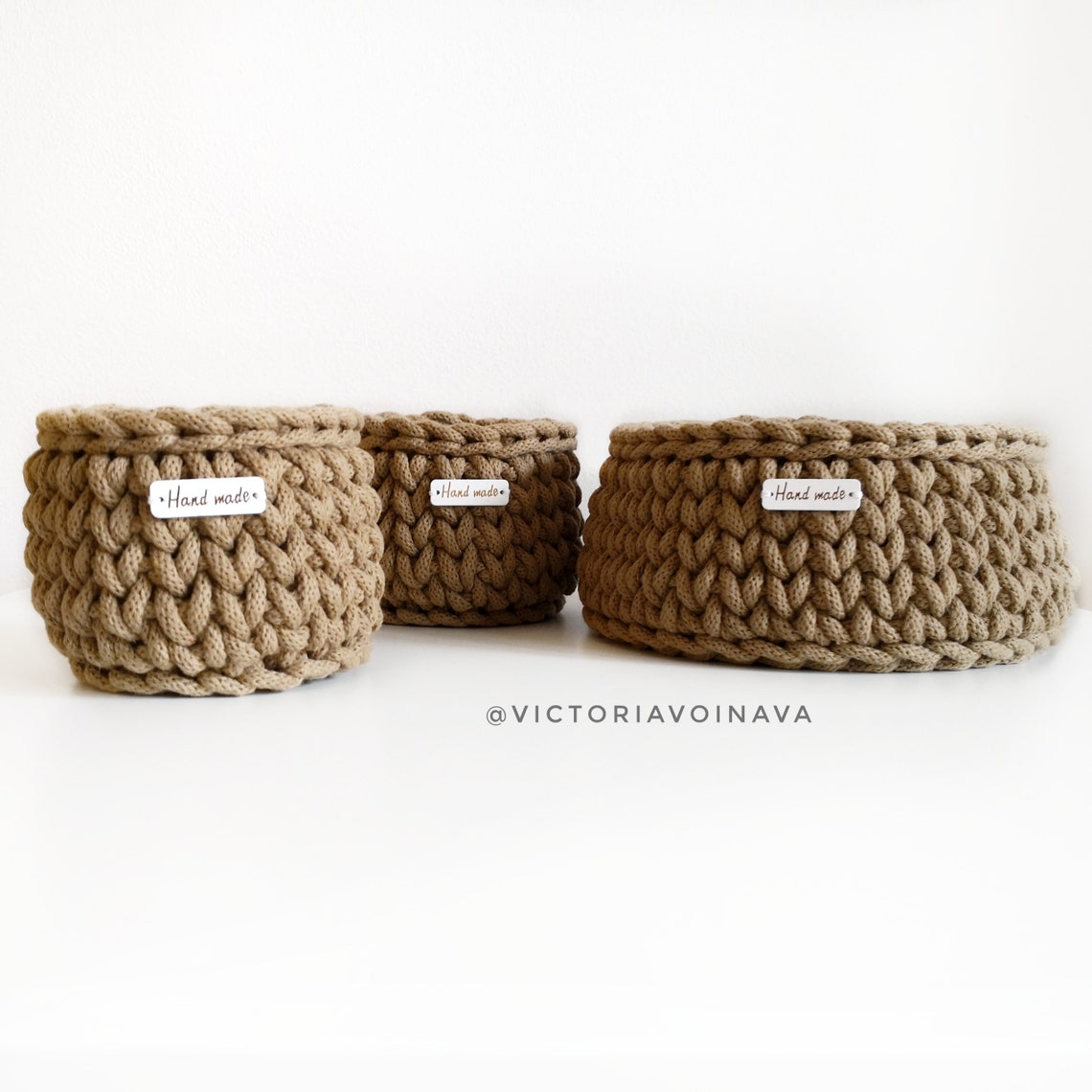 Crochet Round Basket Pattern Crochet Bathroom Storage Basket Etsy
