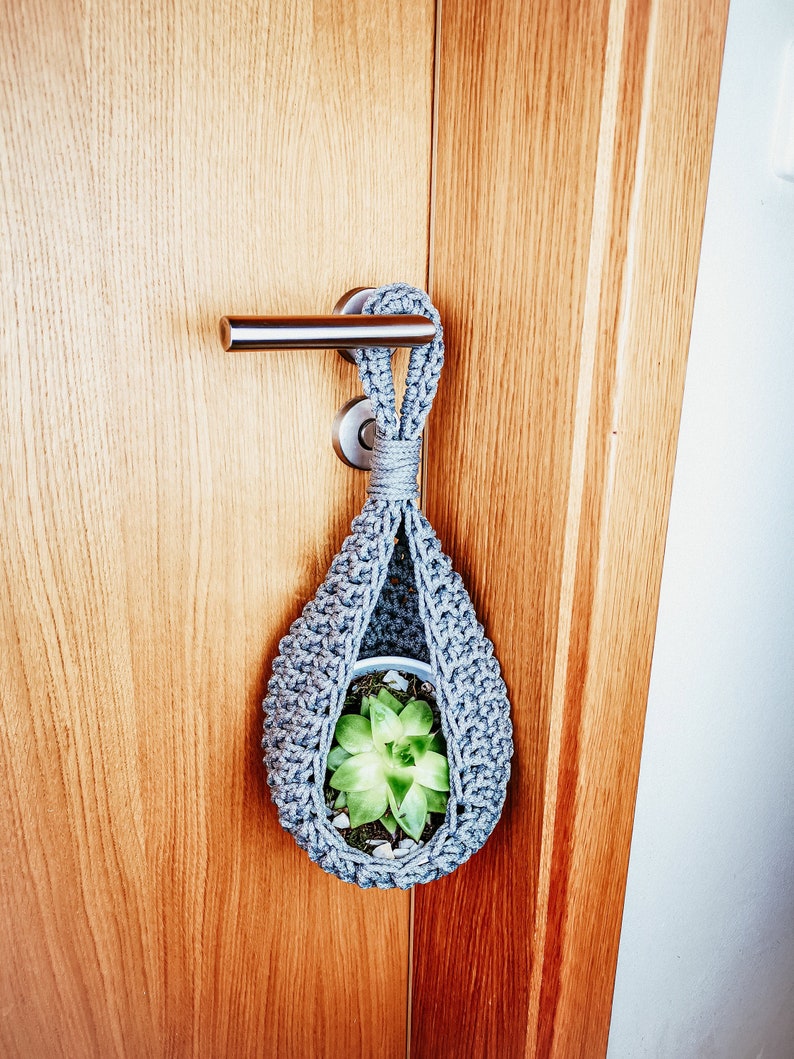 Crochet Hanging Basket Pattern Succulent Planter Pattern Cocoon Hanging
