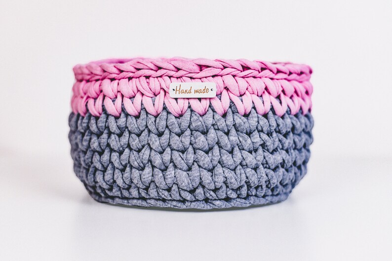 Crochet Nursery Basket Pattern Set of 3 Crocheted Baskets Etsy