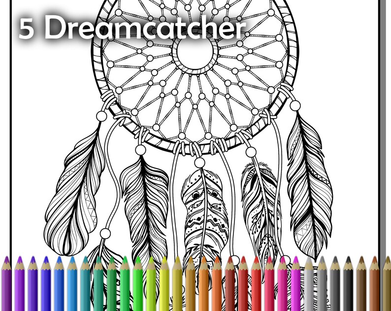 Download Adult Coloring Book Pdf Printable Dreams Jpg Pdf Download Set Of Dreamcatcher Coloring Pages For Adults Coloring Page Download Print Drawing Illustration Digital Advancedrealty Com