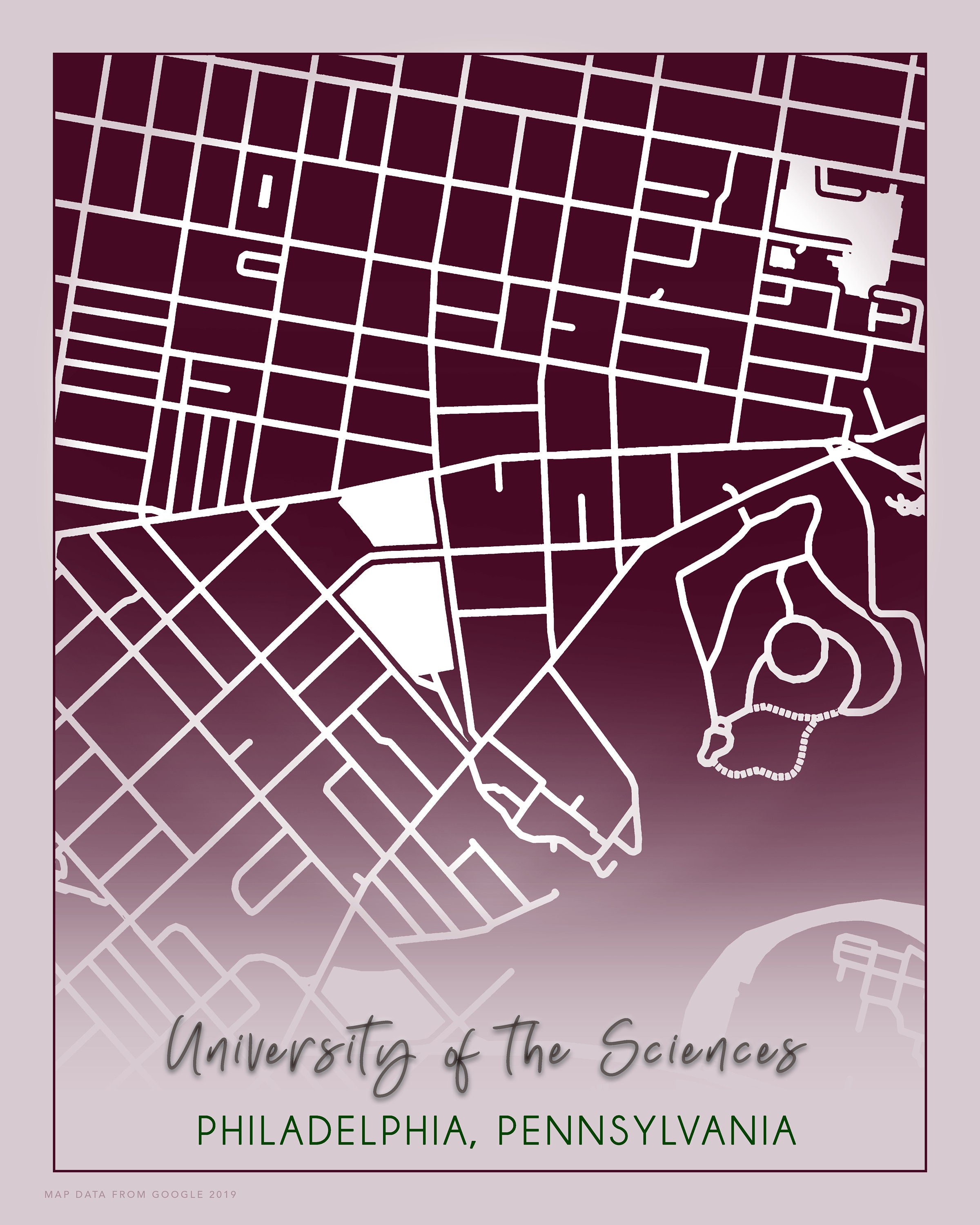 Custom University Map Digital Download – College Campus Wall Art ...