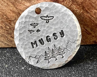 Dog Tags For Dogs, Personalized Textured Dog ID Tag, Custom Pet Name Tag