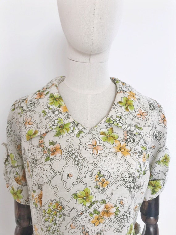 Vintage 1960s day dress vintage sixties floral dre