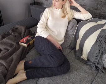 Suaves leggings merino caseros, medias elásticas de lana suave para mujer, manguera Wolle afectada, Warme Weiche Wolle, regalo suave para esposa