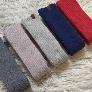 Handgebreide beenwarmers van 100% merinowol, dames kniehoge welly-sokken, zachte wollen voetloze yoga pilates beenwarmers, yoga minnaar cadeau afbeelding 8