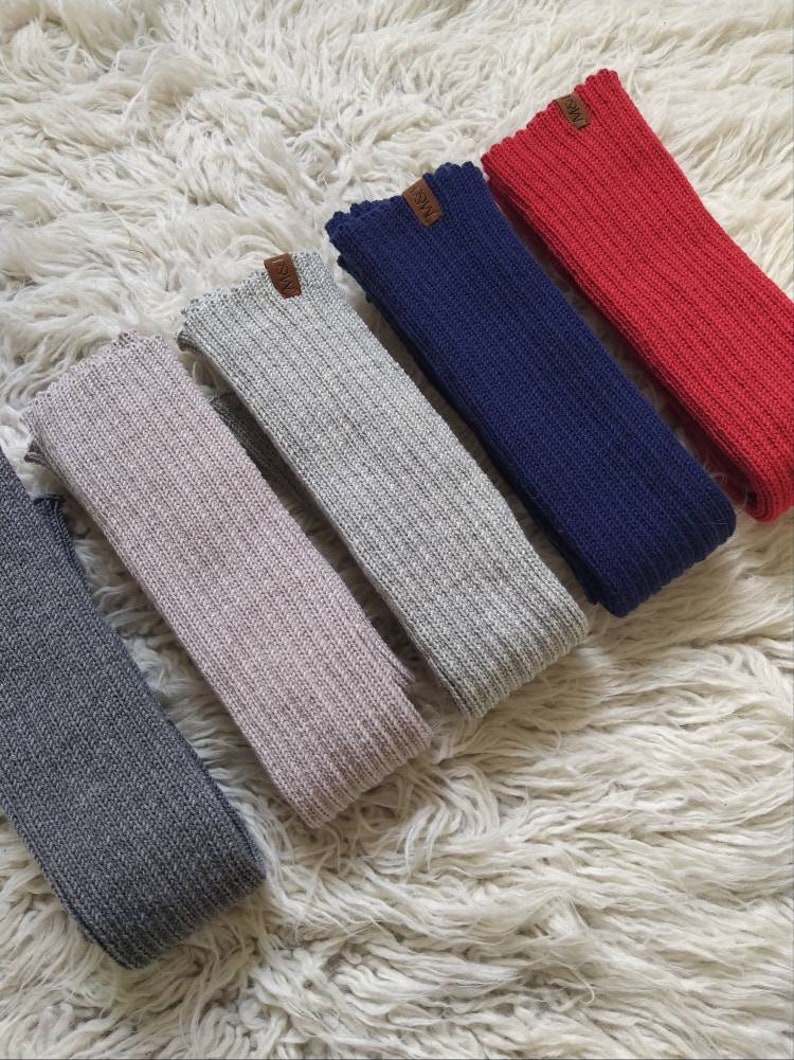 Chaussettes montantes pour femmes, jambières en laine mérinos tricotées à la main, jambières de yoga Pilates sans pieds en laine douce, cadeau pour amateur de yoga image 3