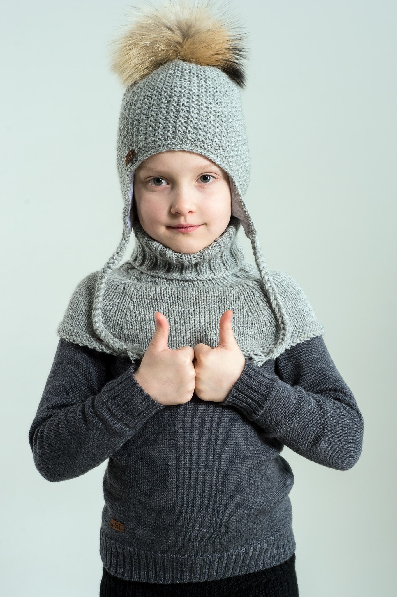 Merino Wool Kids Neck Warmer, Spring Warm Comfy Turtleneck