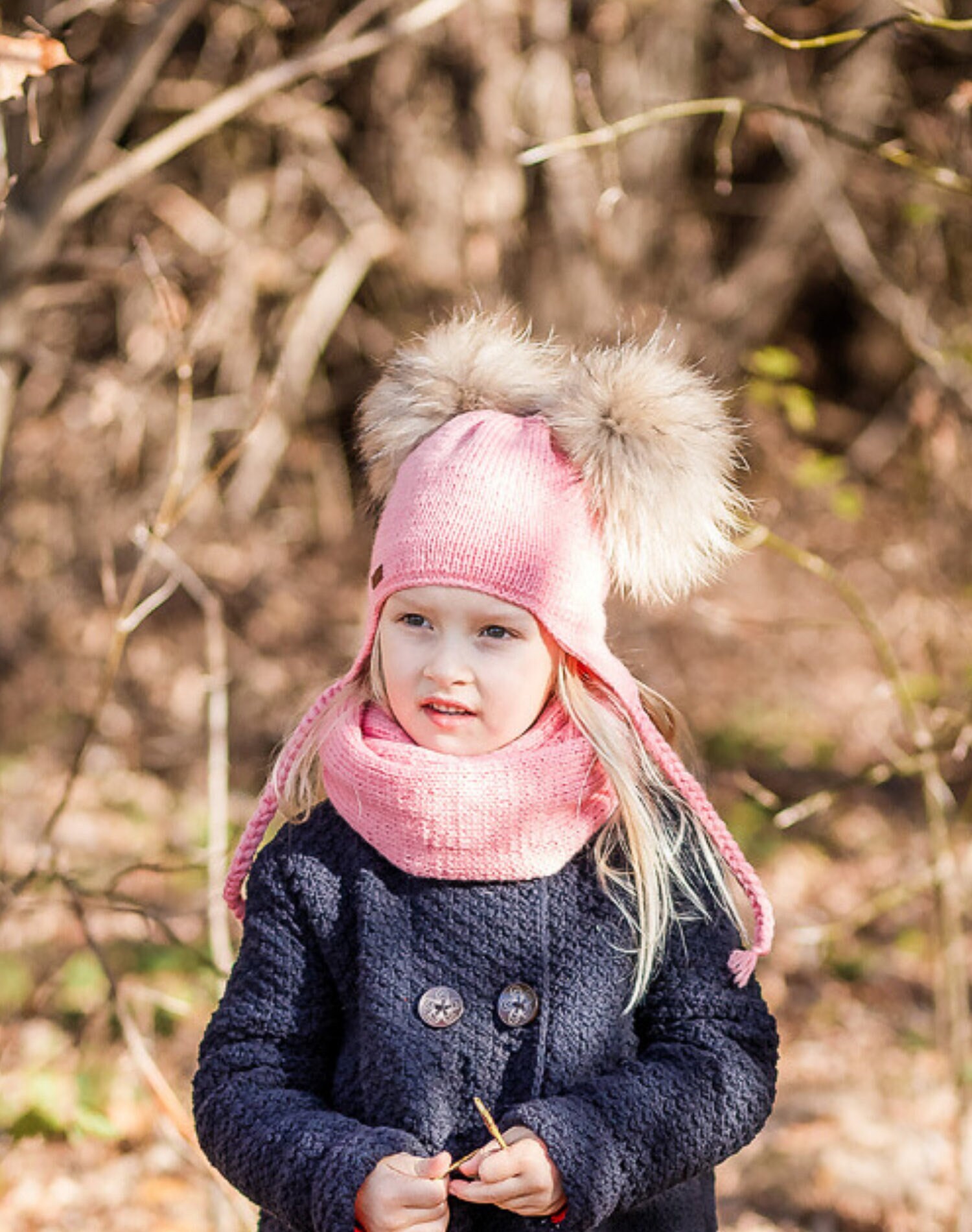 Buy PESAAT Knitted Kids Winter Scarf Warm Toddler Boys Scarves Cotton Girl Neck Warmers 3-15 Years, Light Purple, One Size At - View #13