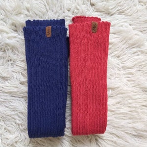 Chaussettes montantes pour femmes, jambières en laine mérinos tricotées à la main, jambières de yoga Pilates sans pieds en laine douce, cadeau pour amateur de yoga image 4