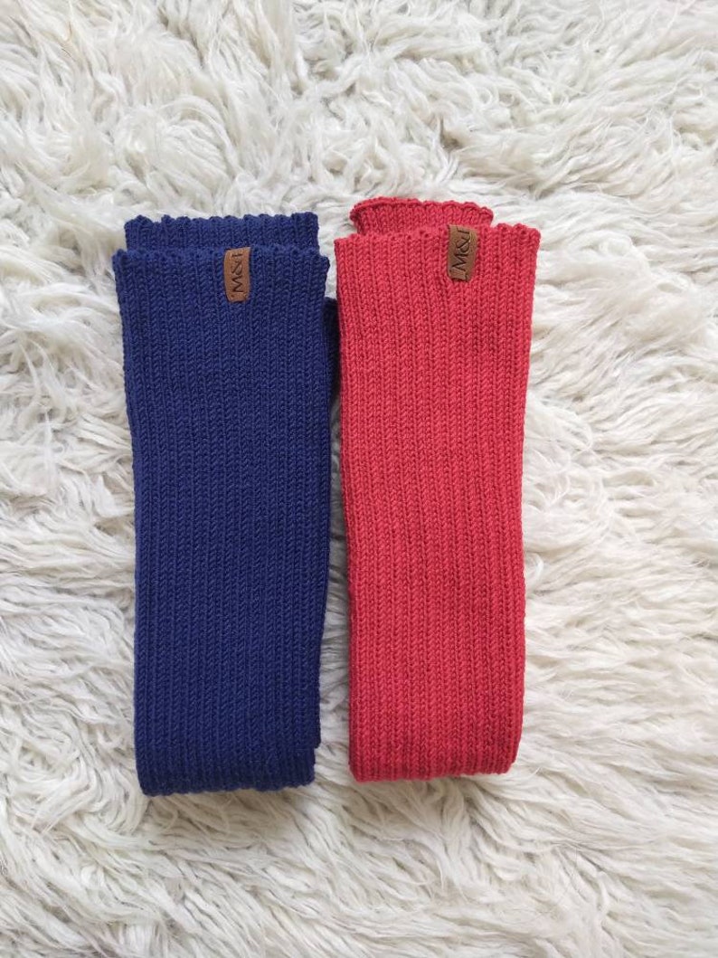 Chaussettes montantes pour femmes, jambières en laine mérinos tricotées à la main, jambières de yoga Pilates sans pieds en laine douce, cadeau pour amateur de yoga image 4