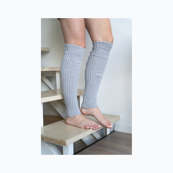 Women Girls Winter Over Knee High Footless Socks Knit Leg Warmers Protector Long Socks for Dance Yoga 
