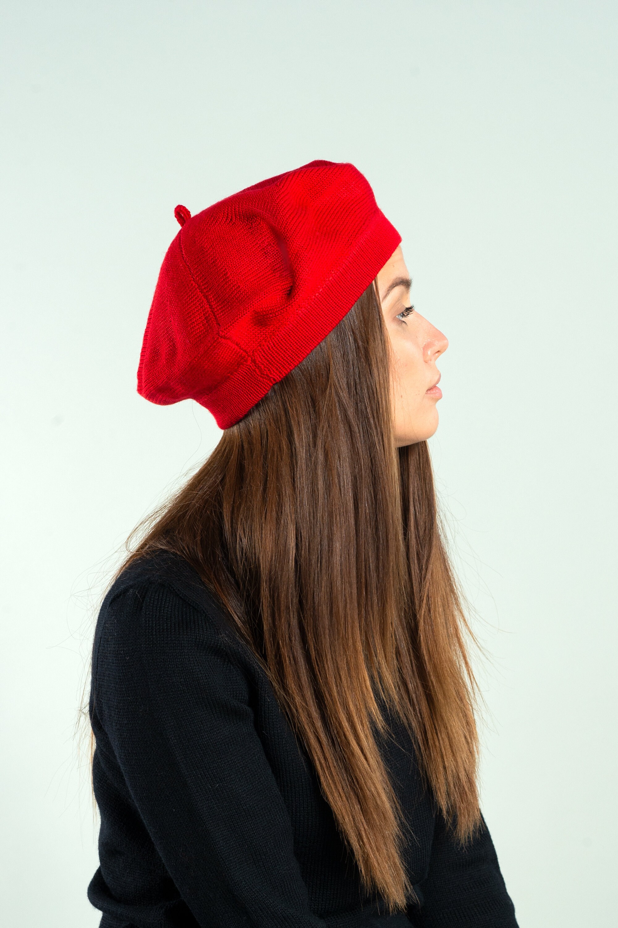 〈SNBYA.H〉MERINO WOOL BERET Beret Hat Merino Wool Knit Beret Women Tam Hat Chemo Hat