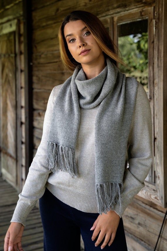 Alpaca wool scarf deals