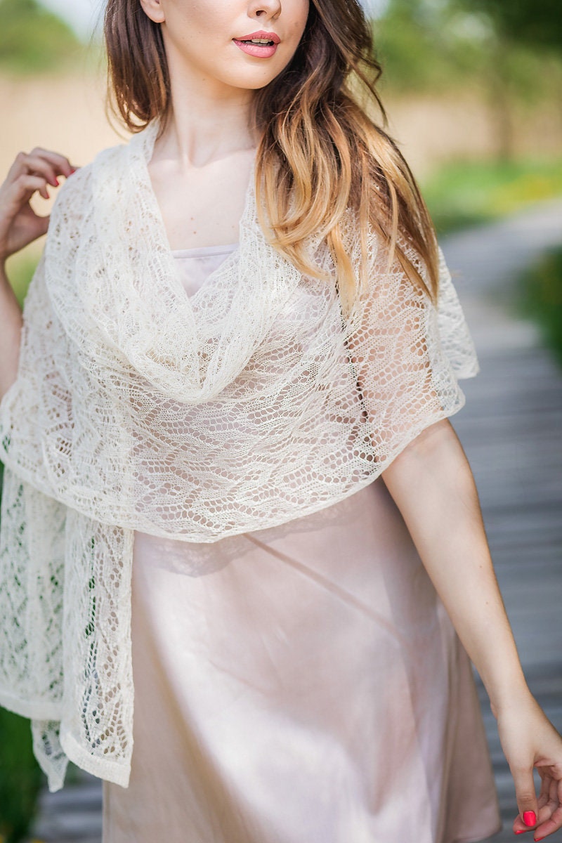 lightweight shawl with sleeves
