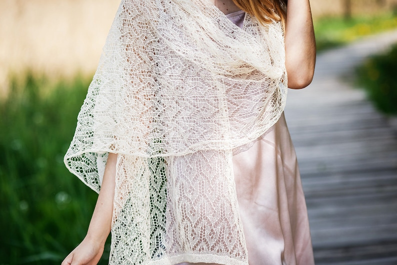 lightweight shawl with sleeves