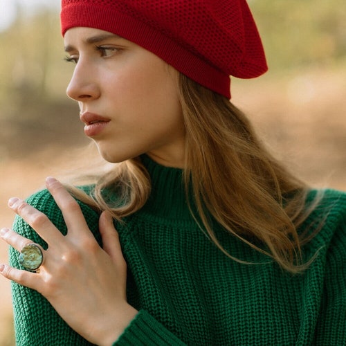 French Knot for Sundance Handmade Napal Artisan Coll. Beanie in Red/Green NWT French Knot Products for Sale up to 90% Off Retail: Poshmark main image 2
