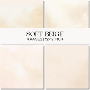 Fondos con textura de acuarela beige suave, paquete de papel pastel neutro, diario basura, scrapbooking, manualidades con papel