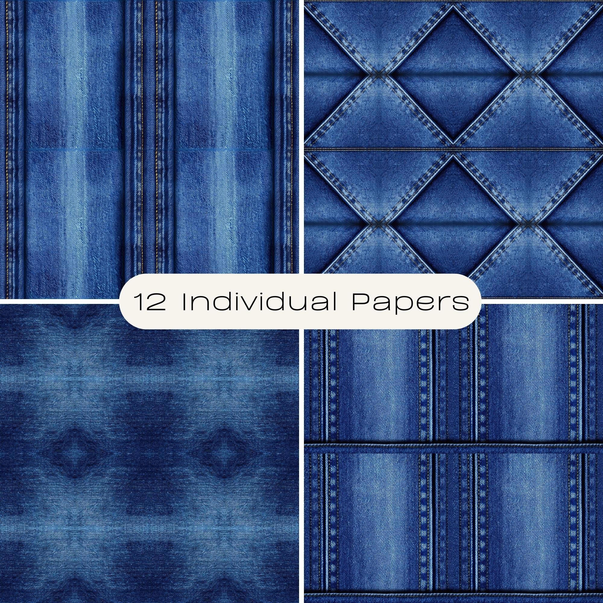 Jean Pattern Stitched Blue Denim Textured Fabric Print, Jean Patterns – Patchwork ...