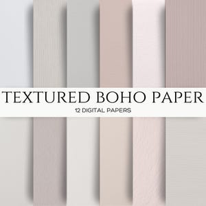 Conjunto de papel texturizado Boho – Cores suaves Boho para artistas, scrapbooking, convites, planejadores, diários, criação de cartões e projetos criativos