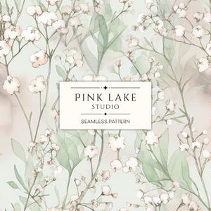 Motivo floreale senza soluzione di continuità Sage Blush, carta digitale per matrimonio romantico, sfondo botanico boho, design stampabile verde tenue e rosa