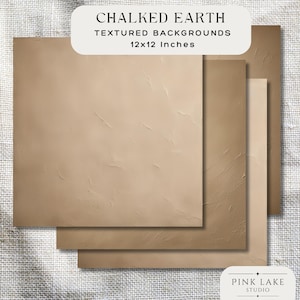 Chalked Earth Neutral Texture Backgrounds, Beige Grunge Paper, Subtle Abstract Digital Papers, Rustic Scrapbook Textures, 12x12 Inch JPG