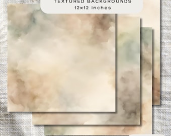 Natures Wash Neutral Watercolour Textured Backgrounds, Digital Paper, Journal Paper, Stationary Paper, Printable Texture, Abstract Wall Art