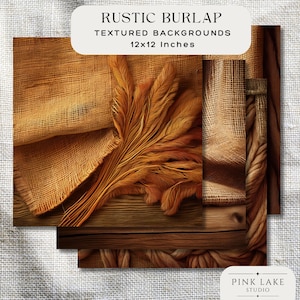 Rustic Burlap Digital Paper, Seamless Woven Texture, Farmhouse Fabric Background, Cottagecore Scrapbook, Jute Printable, Instant Download