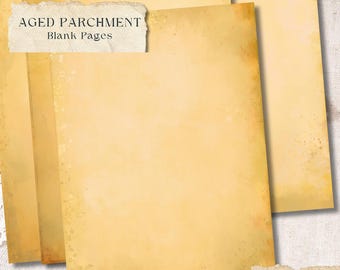 Aged Parchment Junk Journal Paper – Printable Antique Paper, 8.5x11 Old Paper Backgrounds, Vintage Ephemera Distressed Scrapbook Blank Pages
