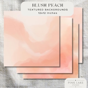 Aquarelles Abstraites Pêche Blush, Papier Numérique Pastel Doux, Arrière-plans Rose Orange, Projets DIY, Sublimation, Créations En Papier