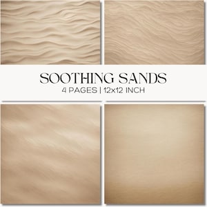 Beige Sands Ripple Texture, Neutral Backgrounds, Digital Paper Pack (Digital Download)