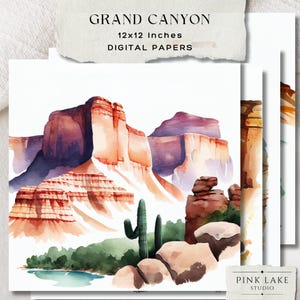 Grand Canyon Clipart, minimalistisches Kunstwerk, druckbare Kunst, majestätische Klippe Landschaft, Grafik Kunst, Landschaft Illustration, digitale Wand Kunst Druck