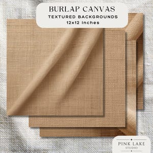 Papier numérique texturé toile de jute, arrière-plans de toile rustique, superpositions de lin 30,5 x 30,5 cm, textures imprimables de scrapbooking à la ferme