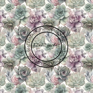 Watercolour Succulents, Cacti Digital Paper, Printable Seamless ...