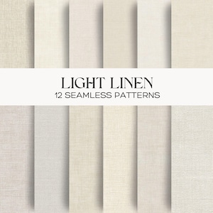 Linen Texture Seamless Pattern Bundle, Neutral Beige Farmhouse Fabric Backgrounds, Junk Journals, Scrapbooking